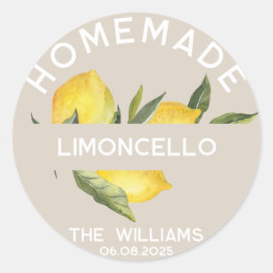 Adesivo Redondo Rótulos Personalizados de Limoncello Italiano Mode