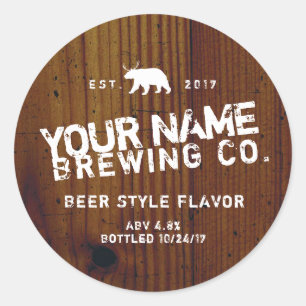 Adesivo Redondo Rótulos Russos Personalizados - Adicione suas próp