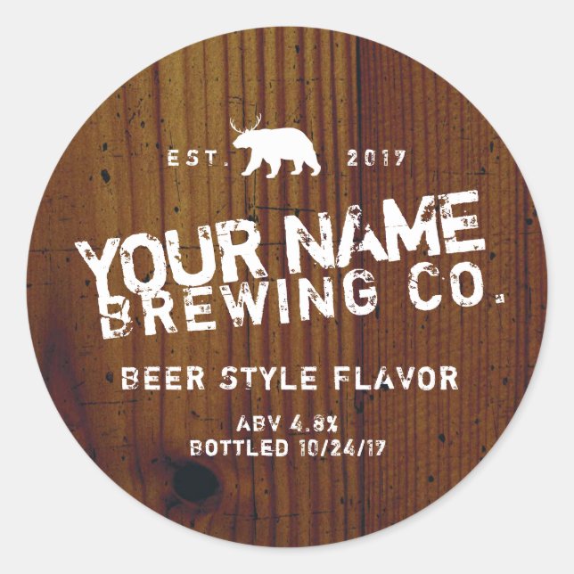 Adesivo Redondo Rótulos Russos Personalizados - Adicione suas próp (Frente)