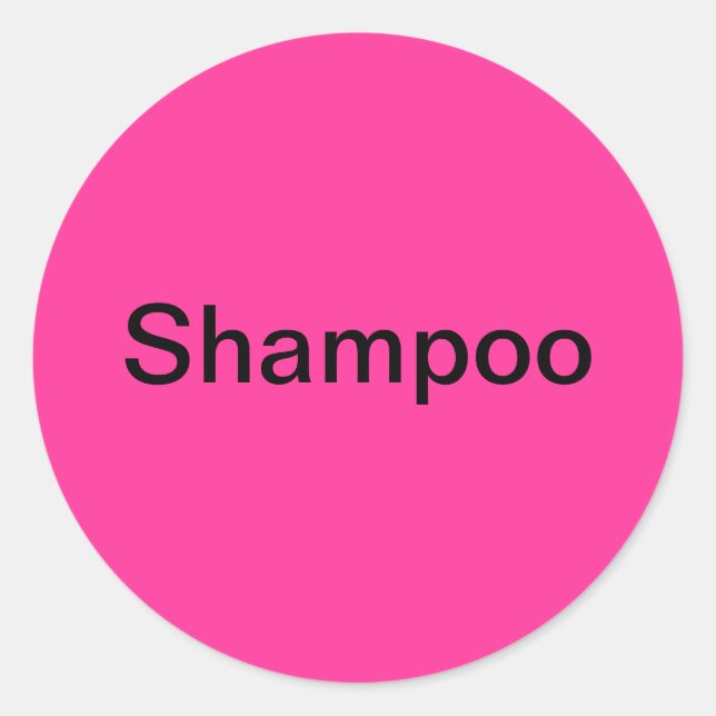 Adesivo Redondo Rótulos Shampoo/ (Frente)