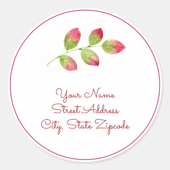 Adesivo Redondo Rótulos "Vermelho Verde" (Frente)