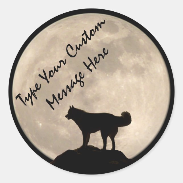 Adesivo Redondo Rouco Stickers Siberian Husky Malamute Stickers (Frente)