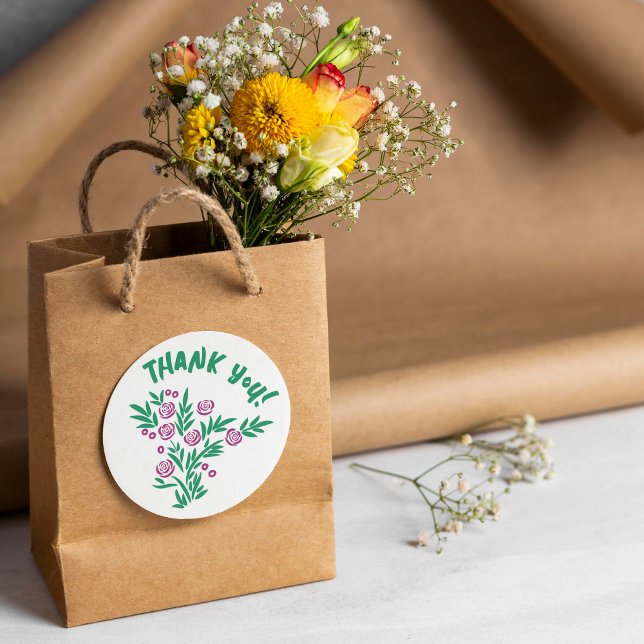 Adesivo Redondo Rouge Floral (Criador carregado)