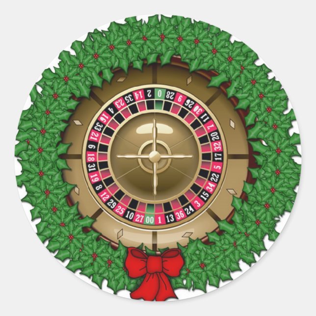 Adesivo Redondo Roulette Wheel, Wreath (Frente)