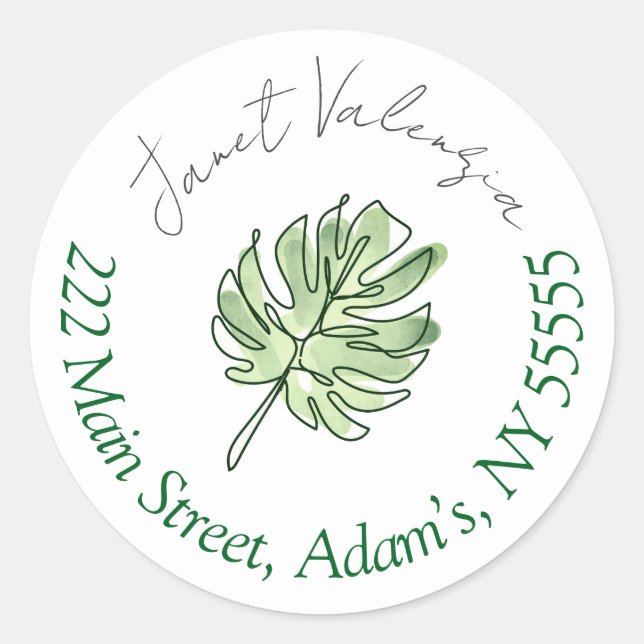 Adesivo Redondo Round address labels (Frente)