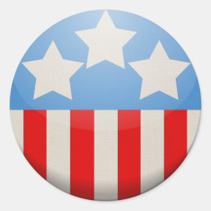 Adesivo Redondo Round America Sticker