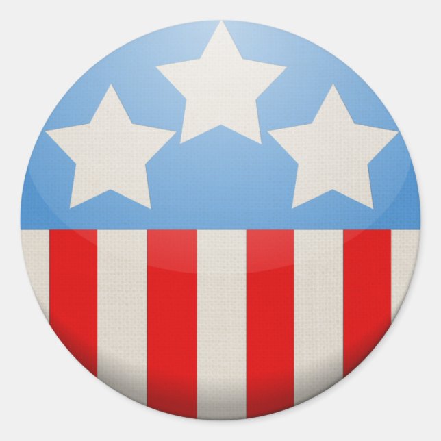 Adesivo Redondo Round America Sticker (Frente)