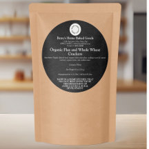 Round Black Cottage Food Product Label with Logo