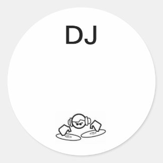Adesivo Redondo Round DJ Stickers