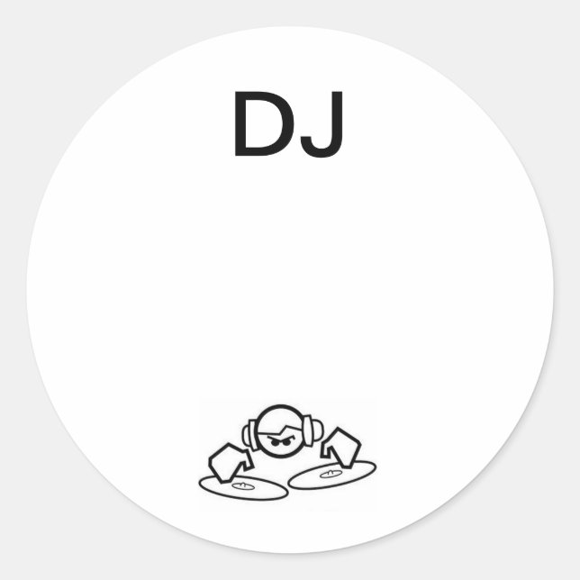 Adesivo Redondo Round DJ Stickers (Frente)
