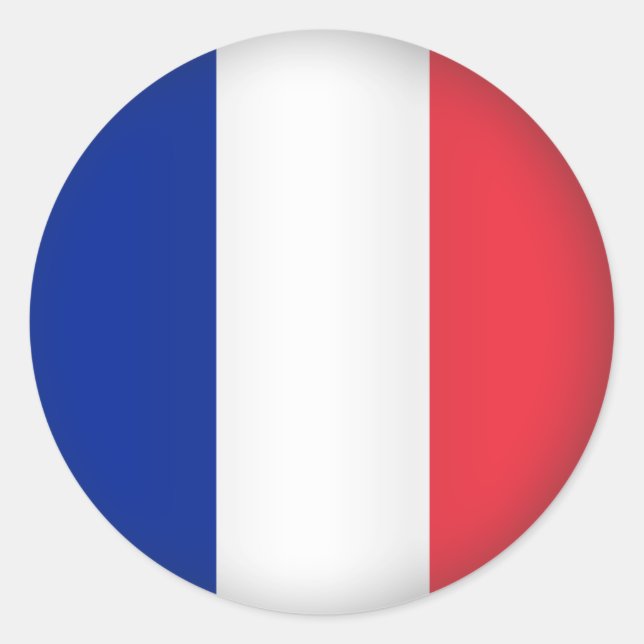 Adesivo Redondo Round França (Frente)