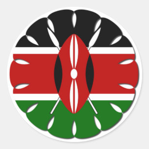 Adesivo Redondo Round Kenyan Motif: Um Símbolo Nacional
