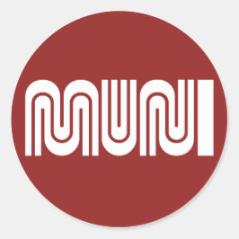 Adesivo Redondo Round Maroon San Francisco Muni Sticker