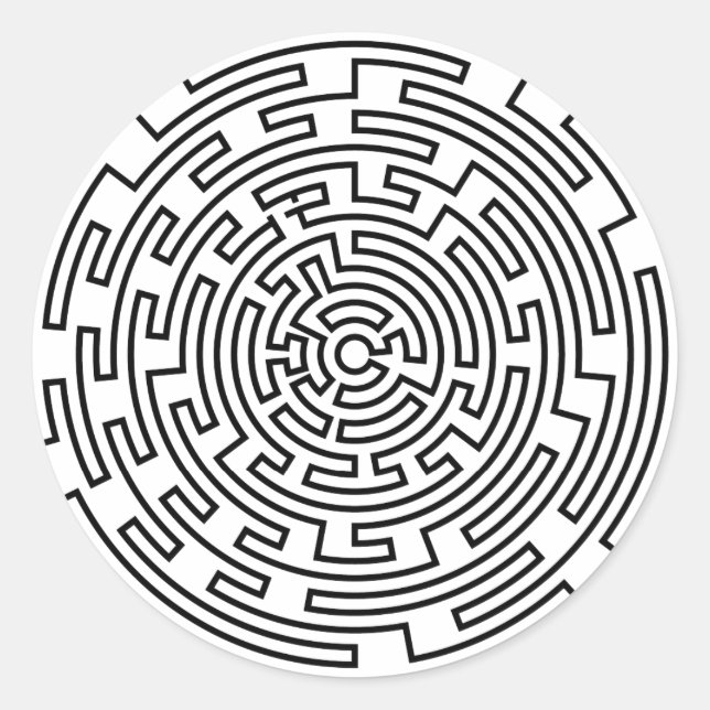 Adesivo Redondo Round Maze (Frente)