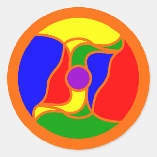 Adesivo Redondo Round Optoskept Mandala Sticker