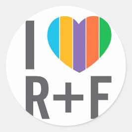 Adesivo Redondo Round Sticker - Eu coração RF