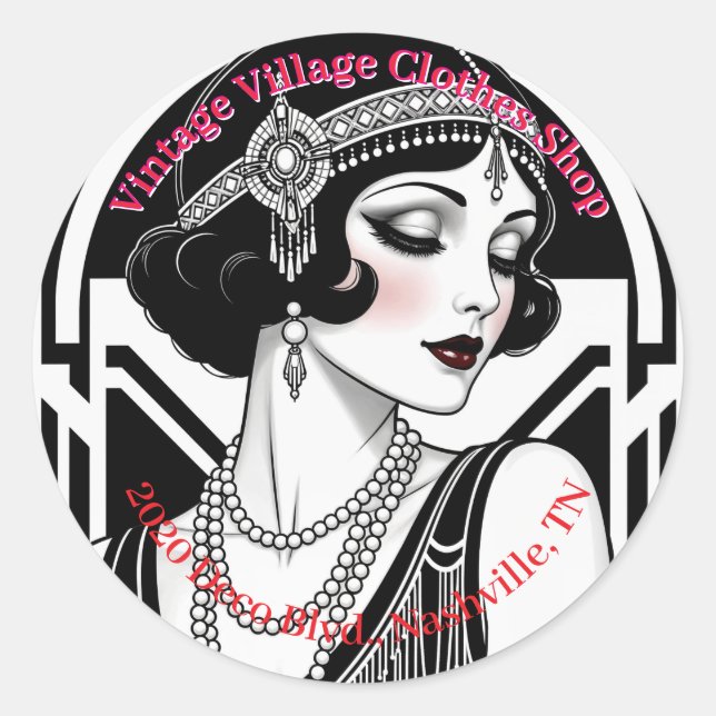 Adesivo Redondo Round Sticker for Small Business Vintthing (Frente)