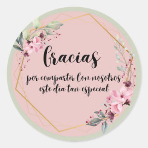 Adesivo Redondo Round Sticker (Gracias por compartir con nosotros)