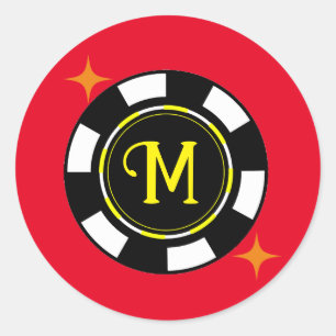 Adesivo Redondo Round Sticker - Poker Personalizado (adicionar ini