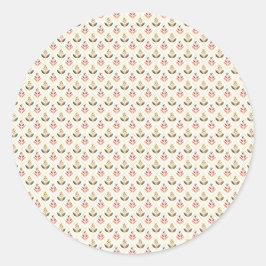 Adesivo Redondo Round stickers featuring a pattern of pastel 