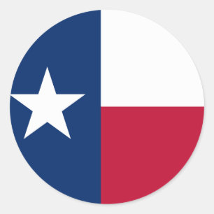 Adesivo Redondo Round Texas Flag