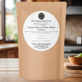 Adesivo Redondo Round White Cottage Food Product Label with Logo