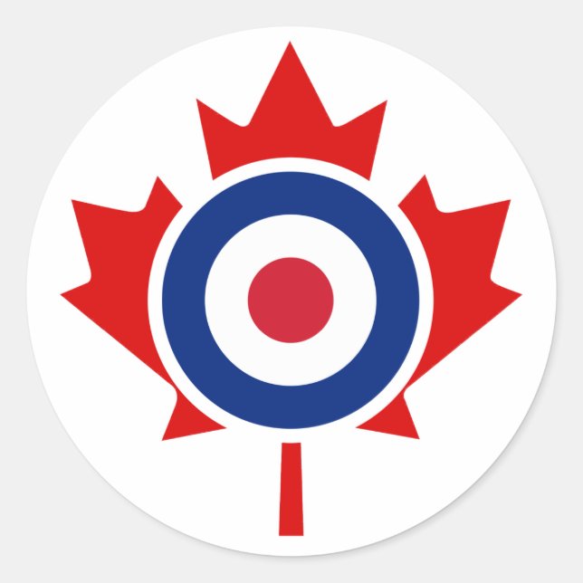 Adesivo Redondo Roundel Alvo de Hóquei em Curling do Mod Canada (Frente)