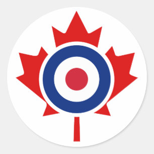 Adesivo Redondo Roundel Alvo de Hóquei em Curling do Mod Canada