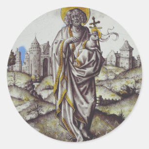 Adesivo Redondo Roundel com o Santo John The Baptist