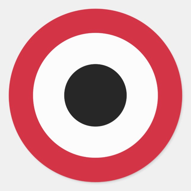 Adesivo Redondo Roundel da Força Aérea de Yemeni (Frente)