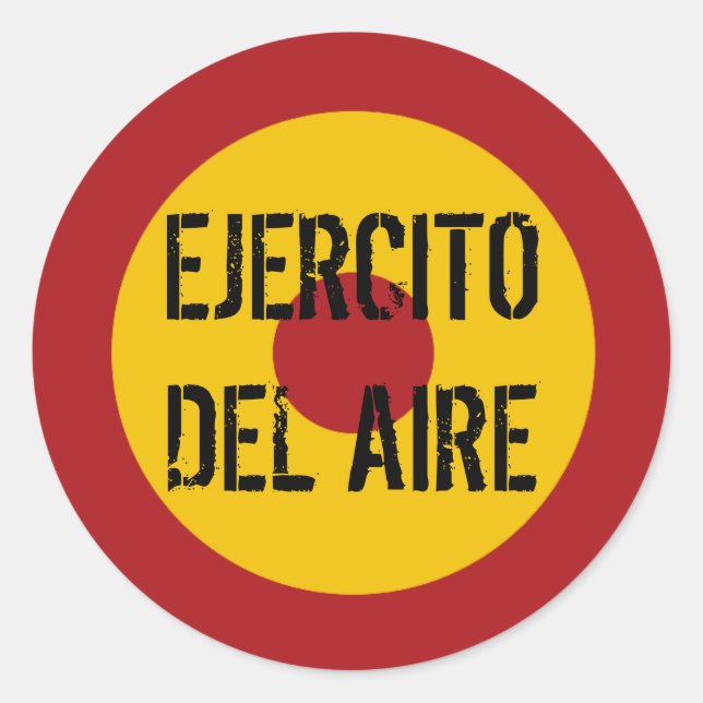 Adesivo Redondo Roundel da Força Aérea Espanhola (Frente)