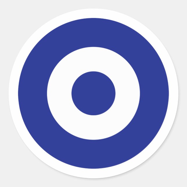 Adesivo Redondo Roundel da Força Aérea Helênica, Grécia (Frente)