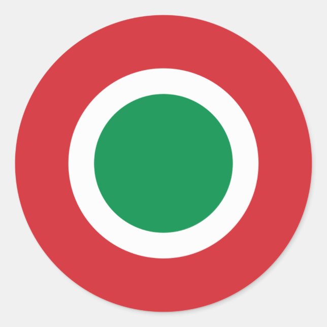Adesivo Redondo Roundel da Força Aérea Italiana (Frente)