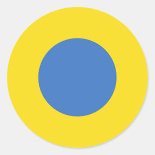 Adesivo Redondo Roundel da Força Aérea Ucraniana