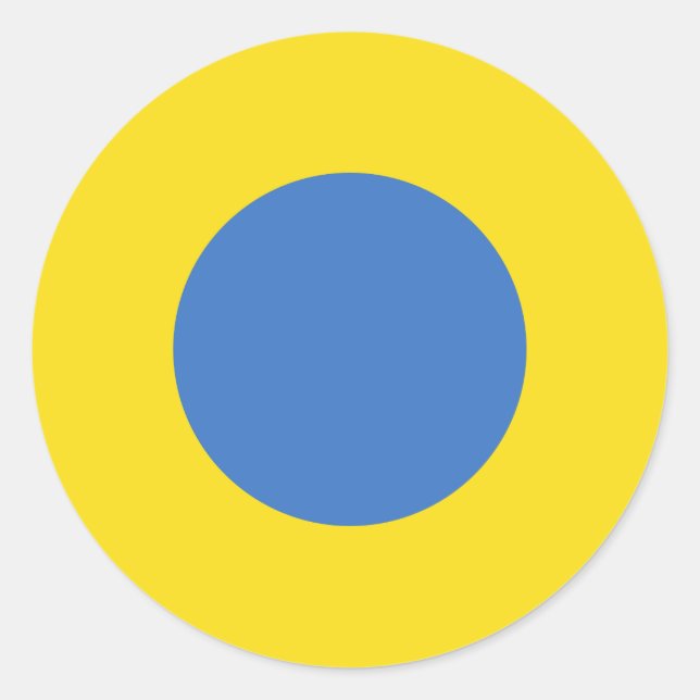 Adesivo Redondo Roundel da Força Aérea Ucraniana (Frente)