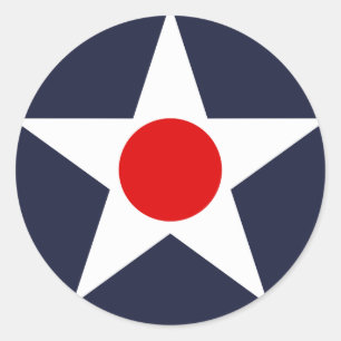 Adesivo Redondo roundel vintage dos estados unidos da américa nort
