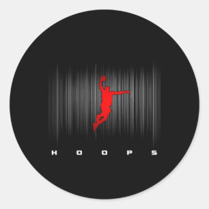 Adesivo Redondo Roupa de basquetebol Hoops