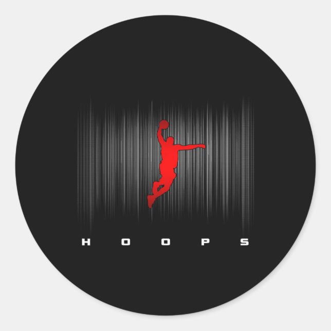 Adesivo Redondo Roupa de basquetebol Hoops (Frente)