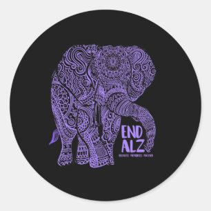 Adesivo Redondo Roupa De Sensibilização Do Elefante Puro Heimerhei