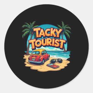 Adesivo Redondo Roupa de Turista Brega de Férias Fantasia de Cruze