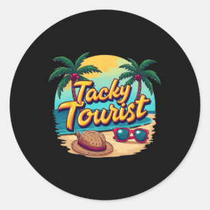 Adesivo Redondo Roupa de Turista Brega de Férias Fantasia de Cruze