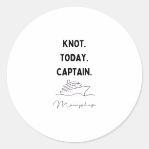 Adesivo Redondo Roupa do Capitão Cruise Knot Today Memphis Tenness