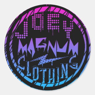 Adesivo Redondo Roupa do magnum de Joey