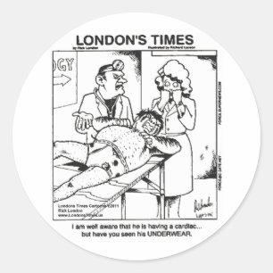 Adesivo Redondo Roupa suja e hospitais Presentes e Camisetas engra