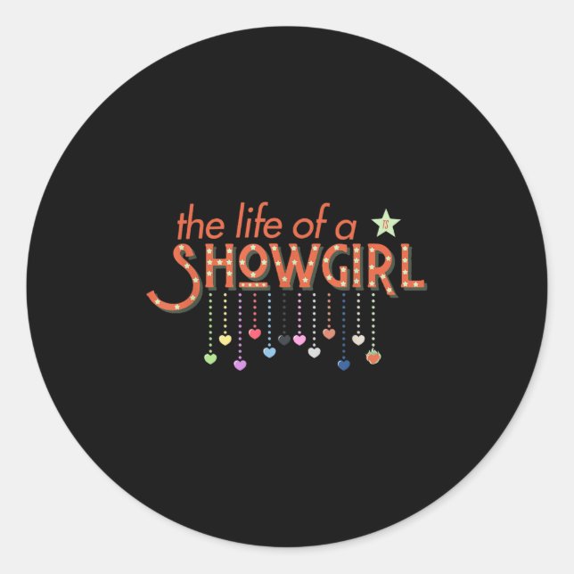 Adesivo Redondo Roupa Trendy Na Minha Sala Estudada Da Era Da Show (Frente)