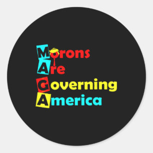 Adesivo Redondo Roupa Trump 2025