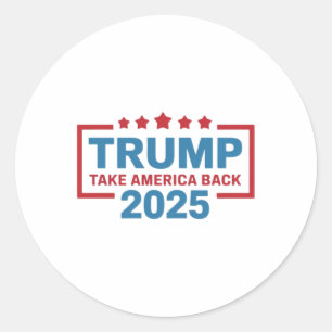 Adesivo Redondo Roupa Trump 2025 - Trump 2025 Save America Novamen