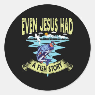 Adesivo Redondo Roupas Cristãs Byss Pesca Mesmo Jesus Tinha Um F