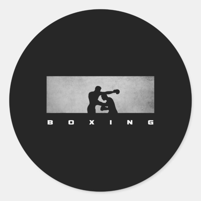 Adesivo Redondo Roupas de Boxe - Boxe 1  (Frente)