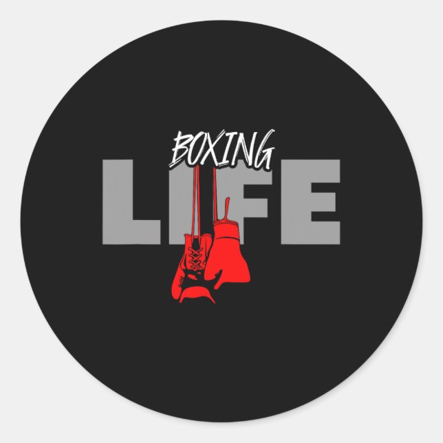 Adesivo Redondo Roupas de Boxe - Boxe 2  (Frente)